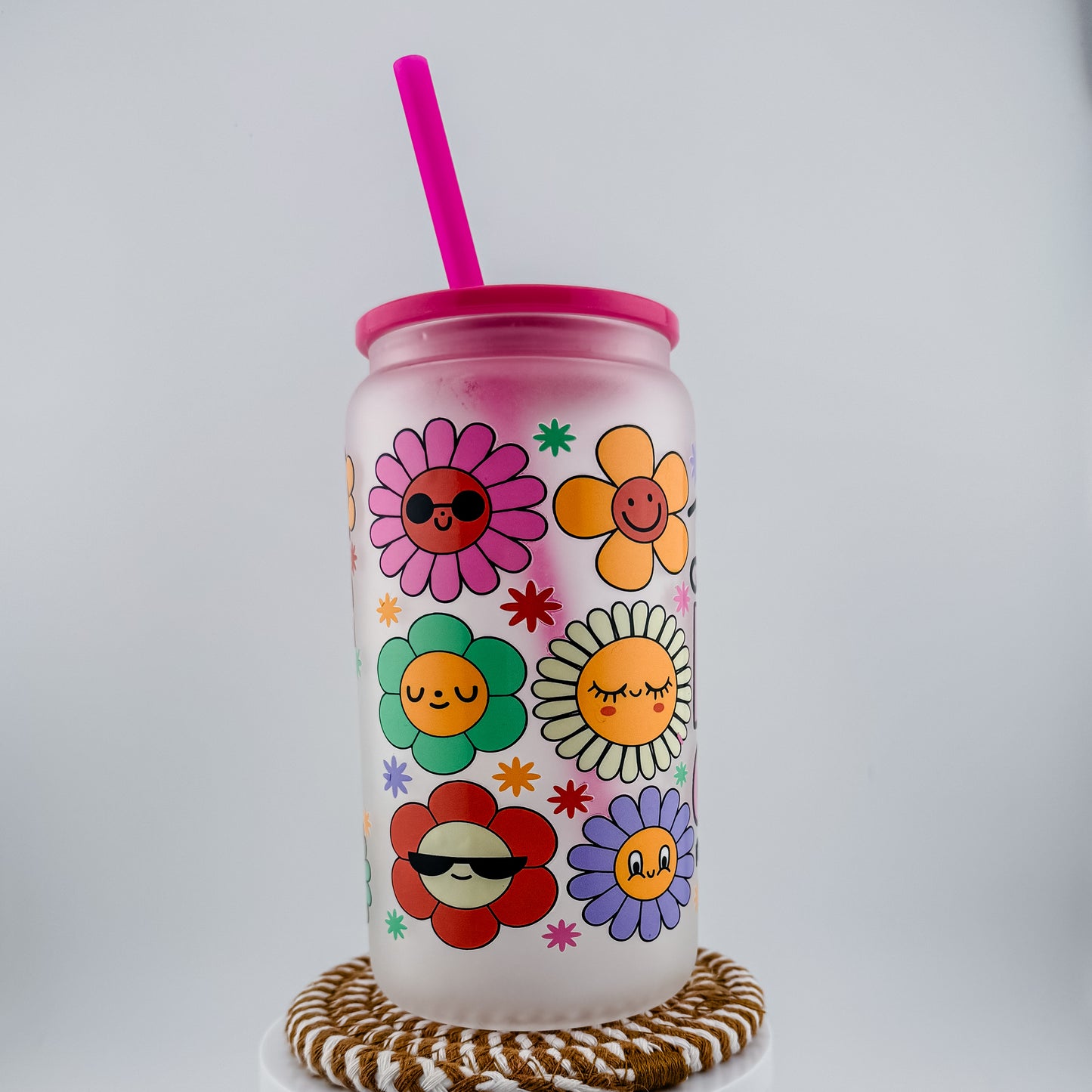 Jesus Fills My Cup – Frosted Floral Tumbler