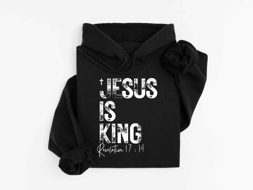 Jesus Is King Christian Hoodie – Bold Faith Statement